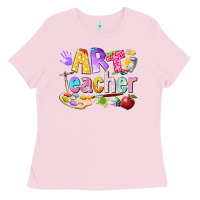 Bubblegum Pink art teacher Ladies Tee - texasbilliewilder