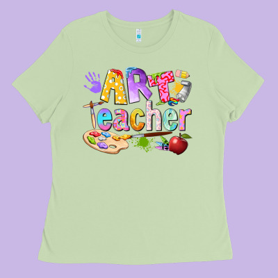 Art Teacher Ladies Tee Designed By Texasbilliewilder