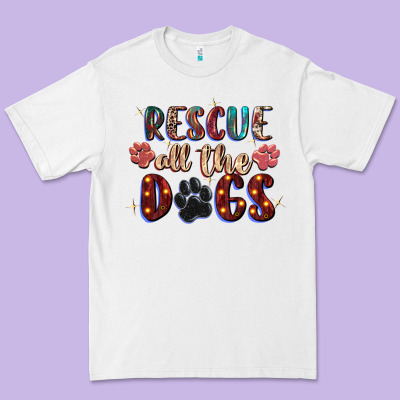 Rescue All The Dogs Premium Tee Designed By Zillion Design Studio