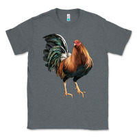 Charcoal Heather American Game Rooster Classic Tee - LillyAllenDesigns
