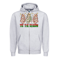 Heather Grey tis' the season with christmas cakes  bbs Zipper Hoodie - BundleAndBundleShop