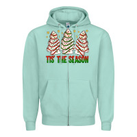 Seafoam tis' the season with christmas cakes  bbs Zipper Hoodie - BundleAndBundleShop