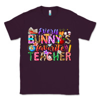 Plum Every Bunny Favorite Teacher Easter Classic Tee - CowhideDigitalArt