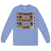 Colony Blue teach love inspire Long Sleeve Tee - MaliasSmallBusiness