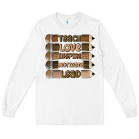 White teach love inspire Long Sleeve Tee - MaliasSmallBusiness