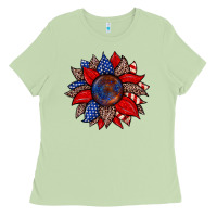 Matcha American flag leopard sunflower Ladies Tee - Zillion Design Studio