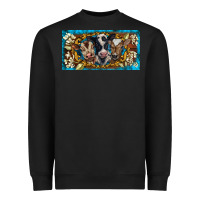 Black western cow turquoise’s white flowers license plate template Heavyweight Sweatshirt - BarkalooDesign