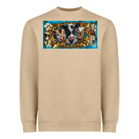 Mushroom western cow turquoise’s white flowers license plate template Heavyweight Sweatshirt - BarkalooDesign