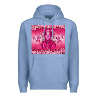 Colony Blue Breast Cancer with boxing gloves Premium Hoodie - NancyCooperArtShop