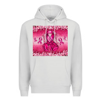 Dove Grey Breast Cancer with boxing gloves Premium Hoodie - NancyCooperArtShop
