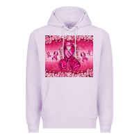 Lilac Breast Cancer with boxing gloves Premium Hoodie - NancyCooperArtShop