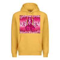 Mustard Breast Cancer with boxing gloves Premium Hoodie - NancyCooperArtShop