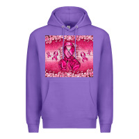 Purple Breast Cancer with boxing gloves Premium Hoodie - NancyCooperArtShop