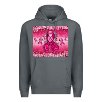 Rock Breast Cancer with boxing gloves Premium Hoodie - NancyCooperArtShop