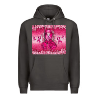 Smoke Breast Cancer with boxing gloves Premium Hoodie - NancyCooperArtShop