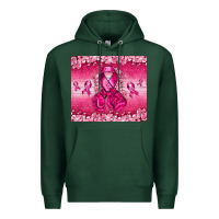 Sports Green Breast Cancer with boxing gloves Premium Hoodie - NancyCooperArtShop