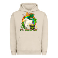 Pigment French Oak Happy Dentist St. Patrick's Day Urban Hoodie - HowdyJamesFarm