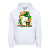 White Happy Dentist St. Patrick's Day Urban Hoodie - HowdyJamesFarm
