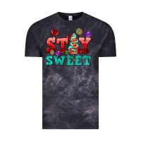 Cloud Black stay sweet Vintage Tee - AdoDesignShop