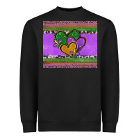 Mardi Gras Hearts And Fleur De Lis Heavyweight Sweatshirt | Teevron