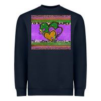 Navy mardi gras hearts and fleur de lis Heavyweight Sweatshirt - Jasminsmagicworld
