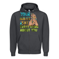 Smoke your nails say everything about you bbs Zipper Hoodie - BundleAndBundleShop