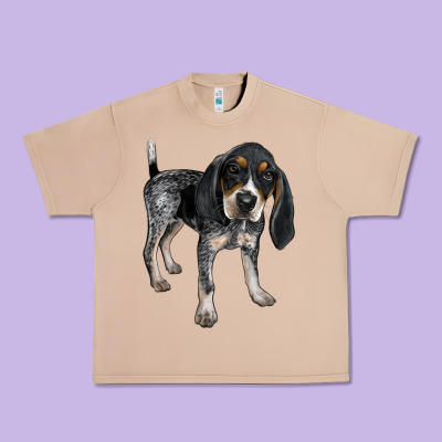 Bluetick Coonhound Urban Heavy Tee Designed By Lillyallendesigns