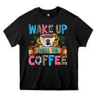 Black wake up and smell the coffee Heavy Core Tee - Zillion Design Studio