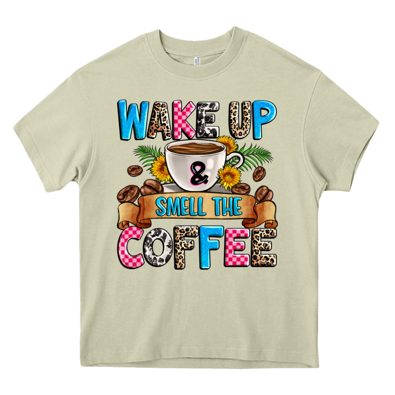 Wake Up And Smell The Coffee Heavy Core Tee by Zillion Design Studio | Teevron