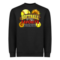 Black Softball Is My Favorite Season Heavyweight Sweatshirt - LillyAllenDesigns