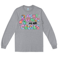 Heather Grey fight cancer in all colors Long Sleeve Tee - MaliasSmallBusiness