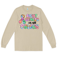 Mushroom fight cancer in all colors Long Sleeve Tee - MaliasSmallBusiness