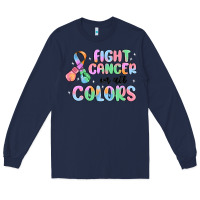 Navy fight cancer in all colors Long Sleeve Tee - MaliasSmallBusiness