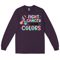 Plum fight cancer in all colors Long Sleeve Tee - MaliasSmallBusiness