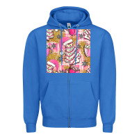 True Royal christmas cake and pink mug seamless pattern bbs Zipper Hoodie - BundleAndBundleShop
