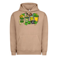 Pigment Burro St. Patrick's Day coffee cups Urban Hoodie - HowdyJamesFarm