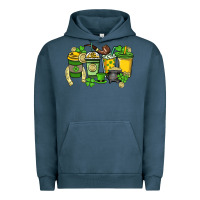 Pigment Midnight Navy St. Patrick's Day coffee cups Urban Hoodie - HowdyJamesFarm