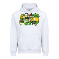 White St. Patrick's Day coffee cups Urban Hoodie - HowdyJamesFarm