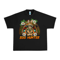 Black easter egg hunter  rabbit rainbow Urban Heavy Tee - BarkalooDesign