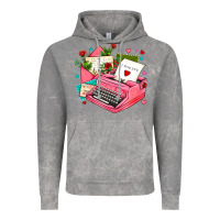 Cloud Rock pink typewriter and letters Vintage Hoodie - AdoDesignShop