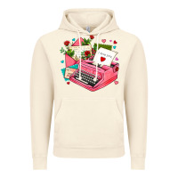 Vintage Artic pink typewriter and letters Vintage Hoodie - AdoDesignShop