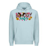 Blue Mist Moody Heifer Mother's Day Premium Hoodie - texasbilliewilder