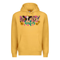 Mustard Moody Heifer Mother's Day Premium Hoodie - texasbilliewilder