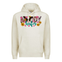 Oatmeal Heather Moody Heifer Mother's Day Premium Hoodie - texasbilliewilder