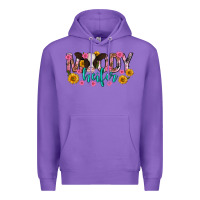 Purple Moody Heifer Mother's Day Premium Hoodie - texasbilliewilder