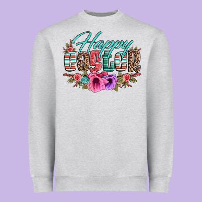 Happy Easter Western Floral Serape Leopard Heavyweight Sweatshirt Designed By Jasminsmagicworld