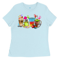 Baby Blue art teacher coffee cups Ladies Tee - texasbilliewilder