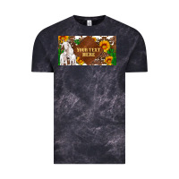 Cloud Black (preview)baby goats and sunflower and cactus with cowhide license plat Vintage Tee - Artiststas