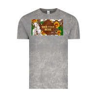 Cloud Rock (preview)baby goats and sunflower and cactus with cowhide license plat Vintage Tee - Artiststas
