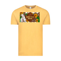 Vintage Mustard (preview)baby goats and sunflower and cactus with cowhide license plat Vintage Tee - Artiststas